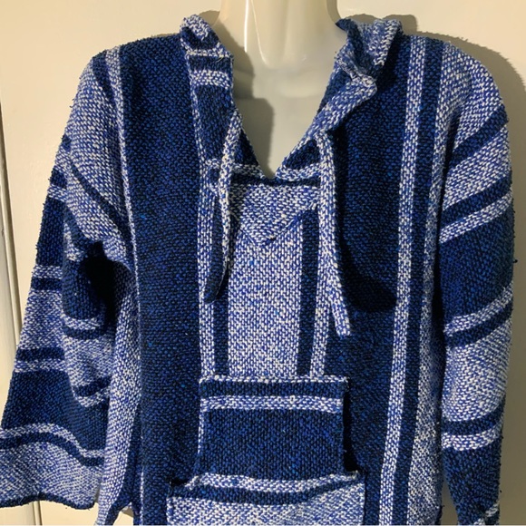 BLUE BAJA JERGA HOODIE SWEATSHIRT PULLOVER - Picture 4 of 9